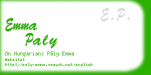emma paly business card